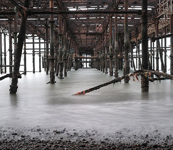 Photograph of Hastings Pier by photographer Jon 'Huldrick' Wilhelm.